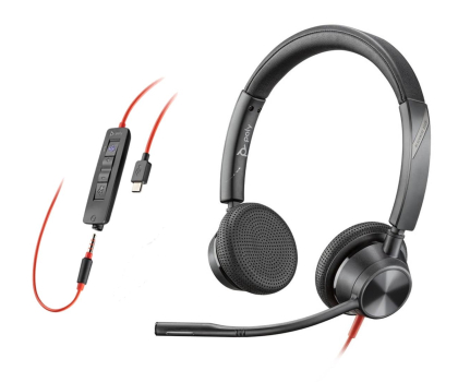 Słuchawki biurowe, callcenter Poly Blackwire 3325 MS USB-C + jack 3,5mm